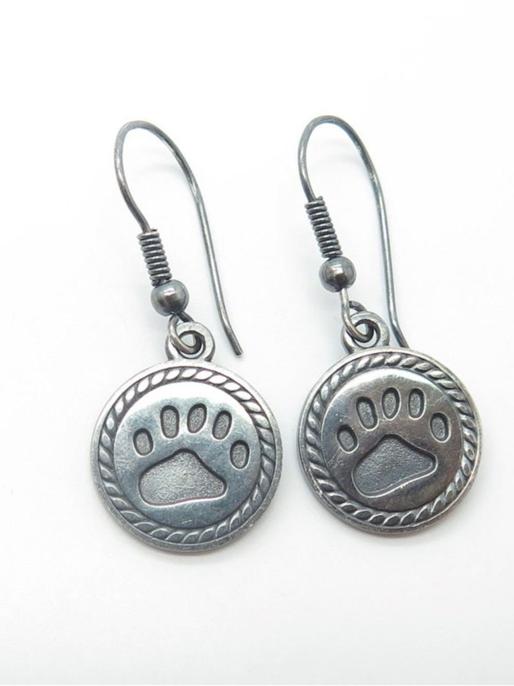 Vintage Boyds bear collection Sterling Silver Bearwear Paw Drop Earrings nwt